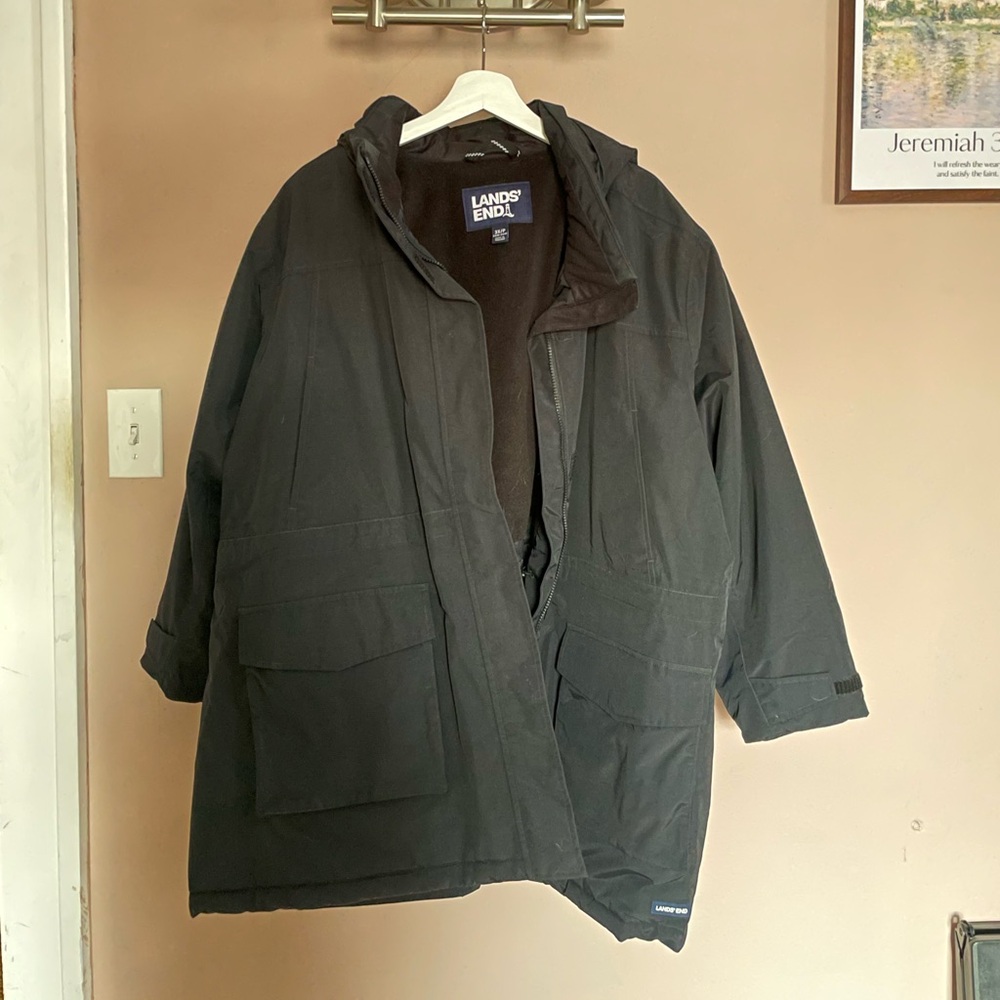Lands' End Plus Size Petite Waterproof Puffer Coat Parka